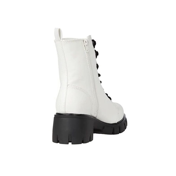 Mia White Chassidy White Malta Combat Boots, 9.5M - Picture 6 of 13